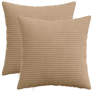 vidaXL Spilvenu pārvalks 2 pcs HEERLEN Brūna 30 x 30 cm kordurojs