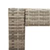 vidaXL dārza galds, koka virsma, pelēks, 100x40x75 cm, PE rotangpalma