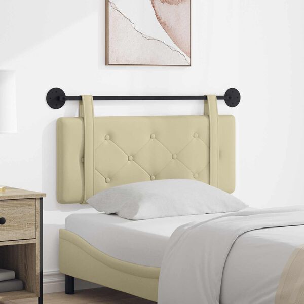 vidaXL Karājo&scaron;s galvgalis Krēmkrāsa 100 cm Mākslīgā āda