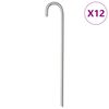 vidaXL telts mietiņi, 12 gab., 37 cm, &Oslash;10 mm, cinkots tērauds