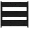vidaXL puķu kaste, melna, 112x25x104,5 cm, priedes masīvkoks
