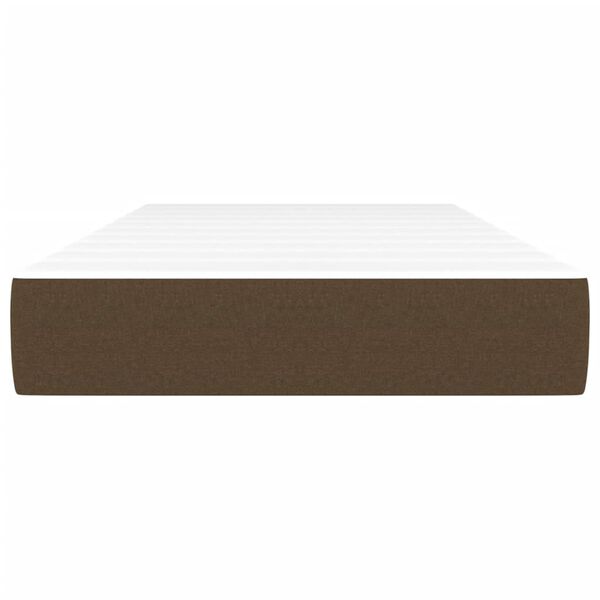 vidaXL kabatu atsperu matracis, tum&scaron;i brūns, 120x190x20 cm, audums