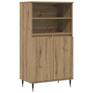 vidaXL augstais skapītis, koka krāsa, 60x36x110 cm, inženierijas koks