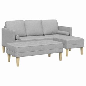 vidaXL Dīvānu komplekts 2 pcs Mākoņu pelēka 173 x 131 x 67 cm