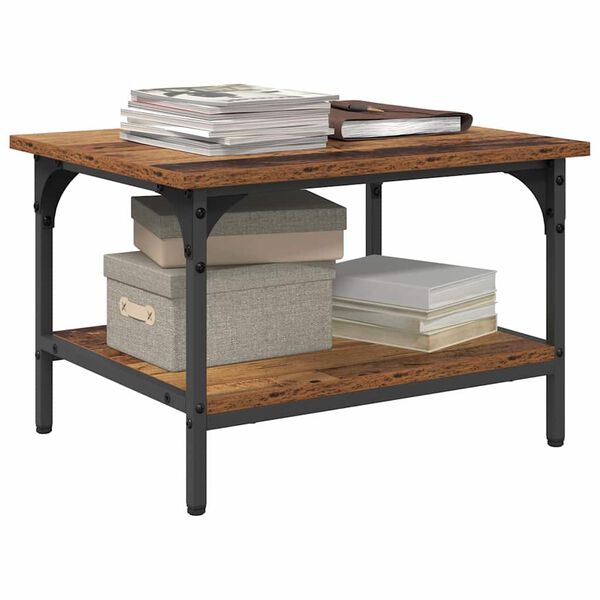 vidaXL Printera statīvs Vecs koks 50 x 40 x 38 cm Inženierijas koks