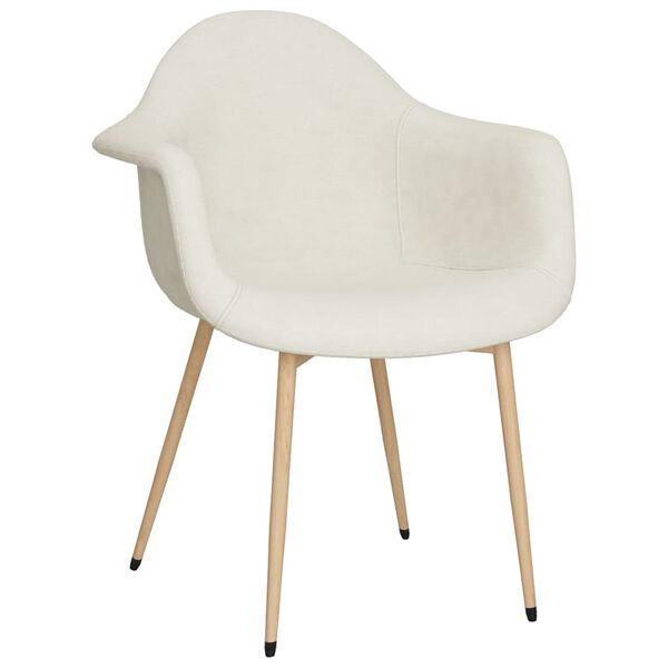 vidaXL virtuves krēsli, 2 gab., krēmkrāsas audums