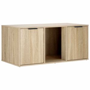 vidaXL Kaķu būris Sonomas ozols 100 x 49 x 45 cm Inženierijas koks