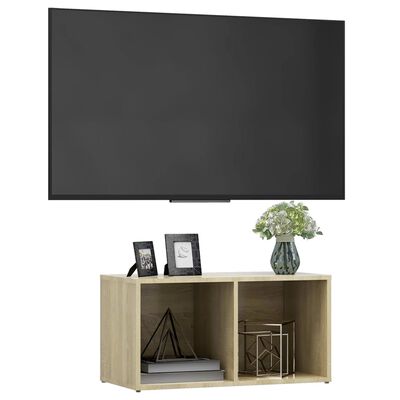 vidaXL TV plaukts, 72x35x36,5 cm, ozolkoka krāsa, skaidu plāksne