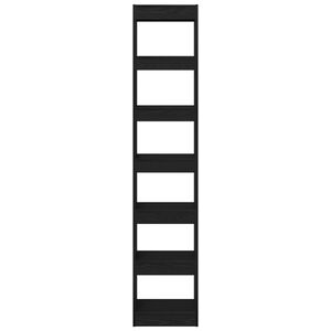 vidaXL Grāmatplaukts Melns ozolkoks 40 x 30 x 198 cm Inženierijas koks