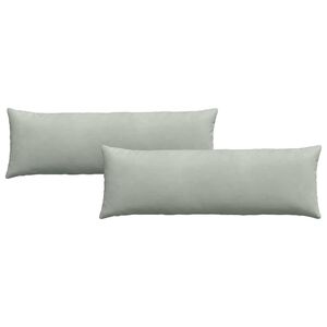 vidaXL Dīvāna spilveni 2 pcs Gai&scaron;i pelēks 120 x 40 cm Korduroja audums