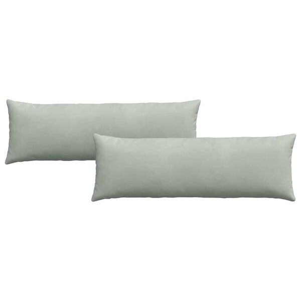 vidaXL Dīvāna spilveni 2 pcs Gai&scaron;i pelēks 120 x 40 cm Korduroja audums