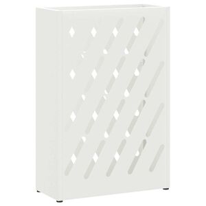 vidaXL Lietus lietussarga statīvs Balts 28 x 12 x 41 cm Tērauds