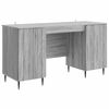 vidaXL Galds Pelēks Sonoma ozols 142,5 x 50 x 75 cm Inženierijas koks
