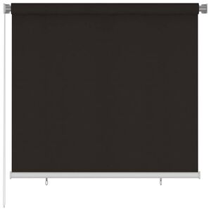 vidaXL āra rullo žalūzijas, 165 (platums) x 140 (augstums) cm, brūnas, HDPE