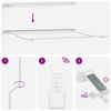 vidaXL automātiski izvelkama markīze, LED, pelēka un balta, 400x300 cm