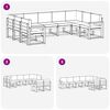 vidaXL Āra dīvānu komplekts ar spilvenu 9 pcs Dabisks un krējuma