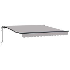 vidaXL Nolokāms markīze Gai&scaron;i pelēka 300 x 250 cm Audums un alumīnijs