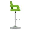 vidaXL bāra krēsli, 2 gab., zaļa mākslīgā āda