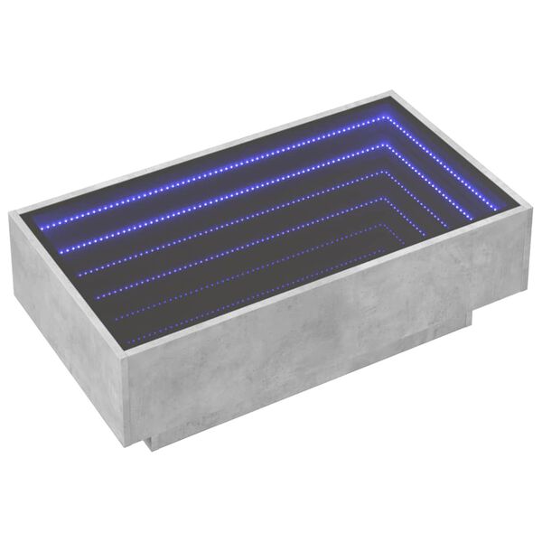 vidaXL kafijas galdiņ&scaron; ar LED, 90x50x30 cm, inženierijas koks