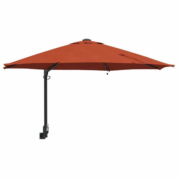 vidaXL Dārza parasols Sarkanbrūns 248 x 248 x 148 cm