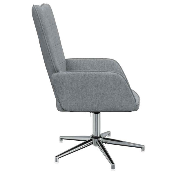 vidaXL atpūtas krēsls, gai&scaron;i pelēks audums