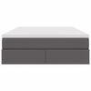 vidaXL Gulta ar uzglabā&scaron;anas vietu un matraci Pelēka 140 x 190 cm