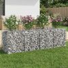 vidaXL Gabions pacelta gulta Sudraba 200 x 50 x 60 cm Cinkots tērauds