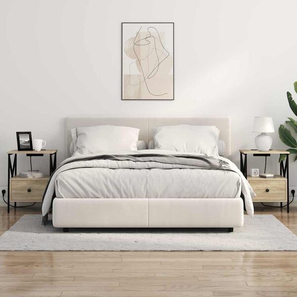 vidaXL Nakts skapītis 2 pcs Sonoma ozols 41,5 x 40,5 x 55 cm