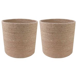 vidaXL Augu poda komplekts 2 gab. Dabiska &Oslash; 21 x 21 cm