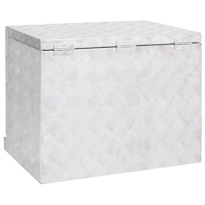 vidaXL kaste, 62x40x50 cm, alumīnijs, sudraba krāsā