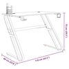vidaXL datorspēļu galds, ZZ-formas kājas, melns, 110x60x75 cm