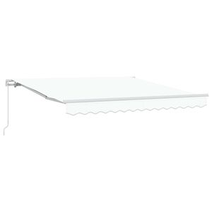 vidaXL Rokas markīze 3 x 2,5 m Balts 100% poliesters