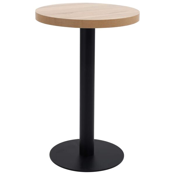 vidaXL bistro galds, gai&scaron;i brūns, 50 cm, MDF