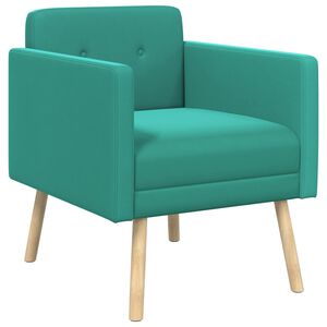 vidaXL Atpūtas krēsls Tirkīzzila Samts