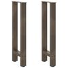 vidaXL konsoles galda kājas, 2 gab., dabīgs tērauds, 38x(72-73) cm, tērauds