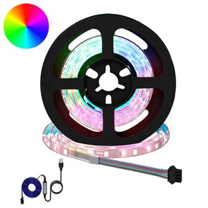 vidaXL LED stripa 2 gab. Melna un caurredzama Vara un plastmasa