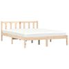 vidaXL Gultas rāmis Dabiska 152 x 203 cm Cieta priede