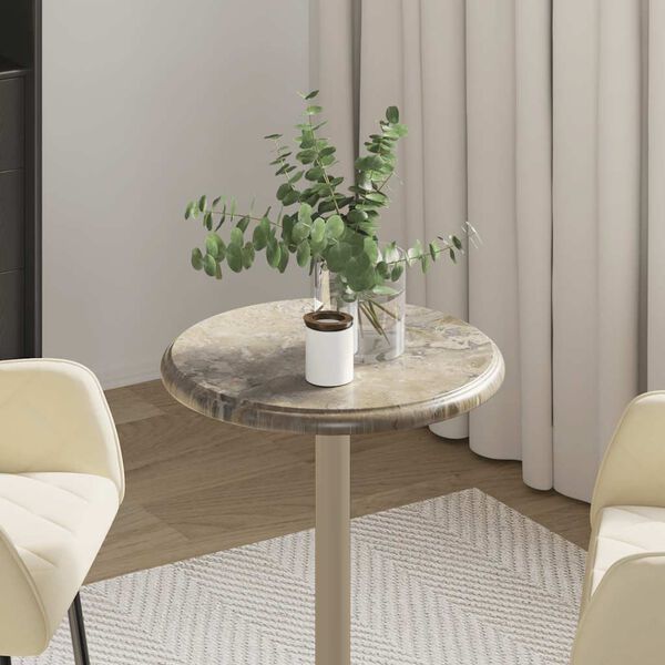 vidaXL galda virsma, &Oslash;40x2,5 cm, pelēks marmors