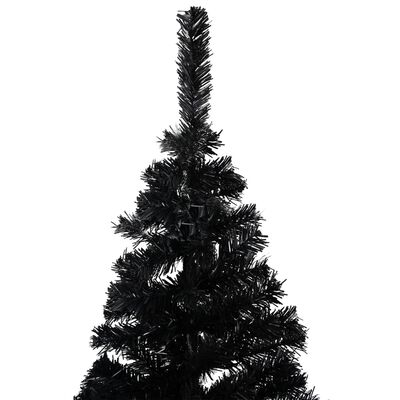 vidaXL izgaismota mākslīgā Ziemassvētku egle ar rotājumiem, 150cm, PVC