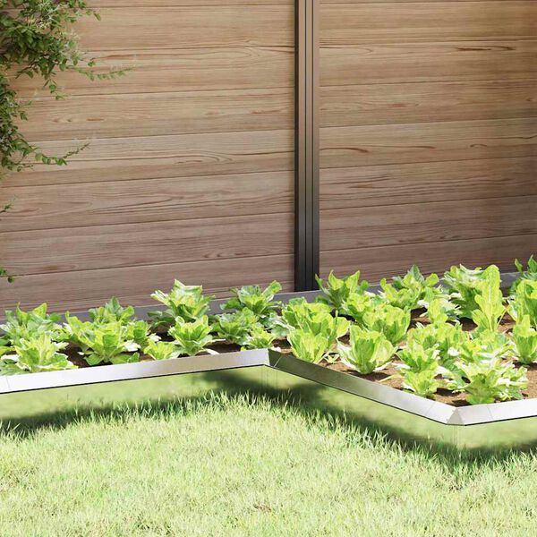 vidaXL Kāpuru žogs Sudraba 10 x 10 x 25 cm Nerūsējo&scaron;s tērauds