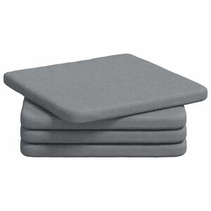 vidaXL Sēdvietas spilventiņi 4 pcs Gai&scaron;i pelēks 40 x 40 x 3 cm audums
