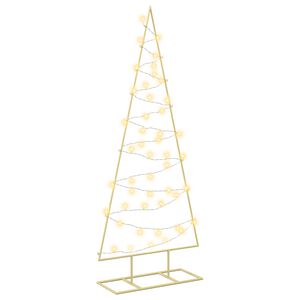 vidaXL Metāla Ziemassvētku koks KUOPIO 125 cm Silti balts Tērauds