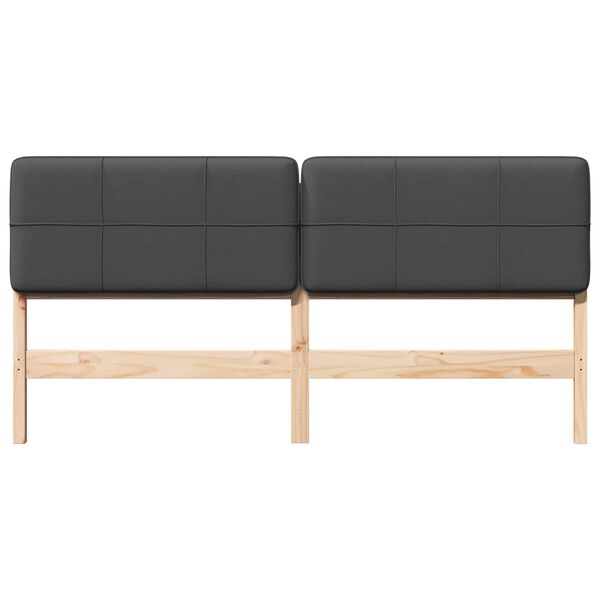 vidaXL Mīkstināts gultas galvgalis Brūna un Tum&scaron;i Pelēka 200 cm