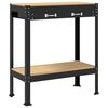 vidaXL Darba galds Melns 80 x 40 x 91 cm Inženierijas koks un metāls