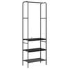 vidaXL Apģērba statīvs Melns ozolkoks 60 x 30 x 171 cm