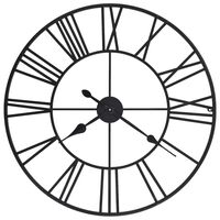 vidaXL vintāžas sienas pulkstenis, XXL, metāls, 80cm, kvarca mehānisms