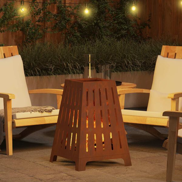 vidaXL Uguns bedre Brūna 50 x 50 x 70 cm Novecināts tērauds