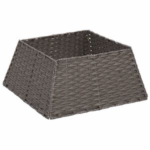 vidaXL Ziemassvētku koka apmale Kvadrātveida Pelēka 50 x 50 x 25 cm