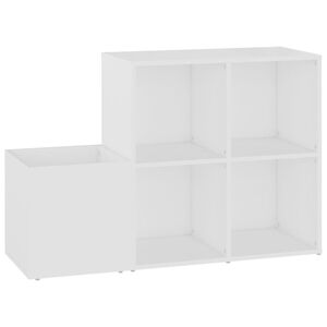 vidaXL apavu skapis, balts, 105x35,5x70 cm, inženierijas koks