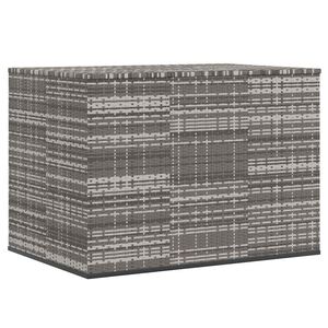 vidaXL dārza spilvenu kaste, 145x100x103 cm, pelēka PE rotangpalma